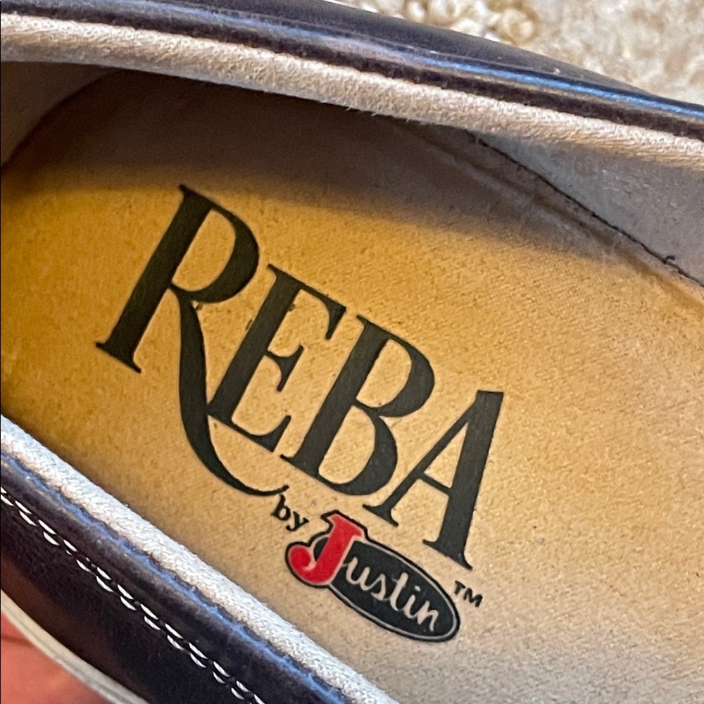 Reba by Justin Atoka Women’s Two-Tone Brown Leather Loafers Boat Shoes - Picture 3 of 16